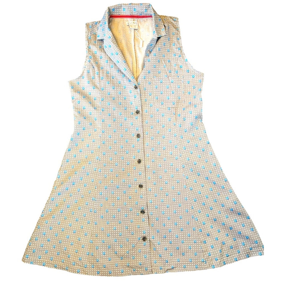 🔥4 for $75🔥Mod Cloth Kling Sleeveless Tentacle & Response Button-Up Dress